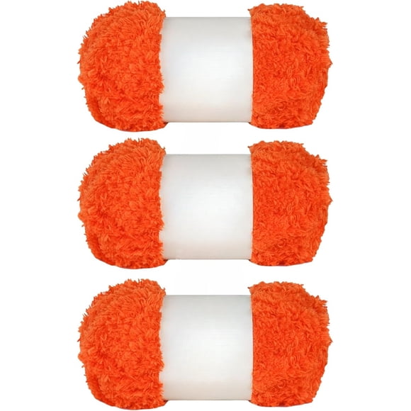 Fluffy Bulky Yarn – Super Soft Chunky Fuzzy Blanket Weight # 5 Yarn for Knitting Crocheting Crafting