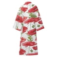 thumbnail image 6 of Poppy Flower Draw Bathrobe Plush Bathrobe Cozy Unisex Winter Bathrobe Warm Water Absorbent, 6 of 9