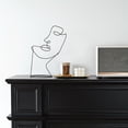 thumbnail image 4 of Moderna Cara De Metal Arte Estatua Decorativa Negra Decoración Abstracta Para El Hogar Vogacara HA044447-01, 4 of 6