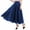 Dark blue, variant on Women Mesh Skirt Solid Multilayer Pleated High Waist Lace Long Tulle Skirts for Wedding Party