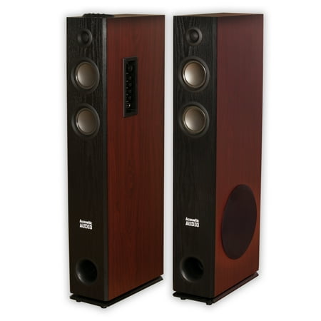 Acoustic Audio TSi600 Bluetooth Powered Floorstanding Tower Home Multimedia Speaker Pair