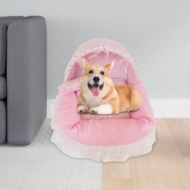 Cama para Gatos Salvador Cueva Nido Semicerrado Cabaña Cálida para Gatitos Rosa L