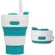 thumbnail image 1 of Taza plegable para acampar con pajita, taza de café plegable de silicona, botella deportiva, portátil, para viajes, coche al aire libre, 450ml Adepaton  WMPH-1274-2, 1 of 7