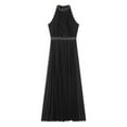 thumbnail image 2 of iiniim Women's Long Lyrical Dance Mesh Sleeveless Split Dress Modern Contemporary Dancewear Black S, 2 of 7