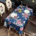 thumbnail image 5 of Pioneer Flower Floral Print Pattern Rectangle Tablecloth 60"x102",Waterproof Polyester Rectangle Table Cloth, Wipeable Spillproof Polyester Tablecloth for Dining, Camping, Indoor and Outdoor, 5 of 6