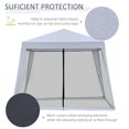 thumbnail image 3 of 10x10ft Grey Patio Gazebo Tent with Netting - Outdoor Canopy for Parties & Garden Shade - Weather-Resistant Steel Frame & UV Protection, 3 of 7