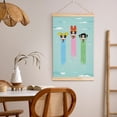 thumbnail image 5 of The Powerpuff Girls Wooden Shaft Hanging Poster Home Decor Poster Wall Art Painting For Living Room Bedroom 16"X24", 5 of 7