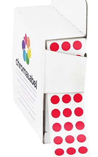 ChromaLabel 13mm Removable Colour-Code Dot Labels 1000 Stickers/Dispenser Box White