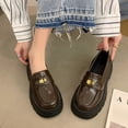 thumbnail image 4 of Cameland Round Head Small Leather Shoes Flat Heel Collision Ladies Single Shoes Water Proof, 4 of 7