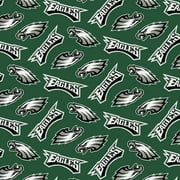 NFL Philadelphia Eagles 58" 100% Polyester Fleece Sports Logo Fabric By the Yard, Green