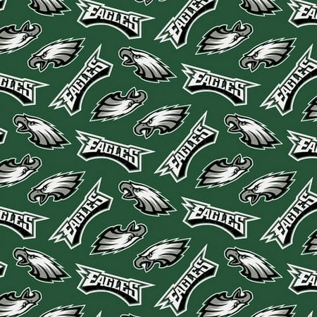 NFL Philadelphia Eagles 58" 100% Polyester Fleece Sports Logo Fabric By the Yard, Green