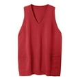 thumbnail image 4 of Baberdicy Women's Pocket Knit Vest, Multi-Color Sleeveless Coat, Utility Layer & Errands , Multi-Pocket Knit Vest, Solid Sleeveless Coat, Utility Layer Red S, 4 of 5