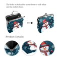 thumbnail image 3 of Snowman Premium Microfiber Coin Purse with Zinc Alloy Jaws - 4.3x4.7 in/11x12 cm Wallet for Men and Women - Stylish and Durable Design, 3 of 7