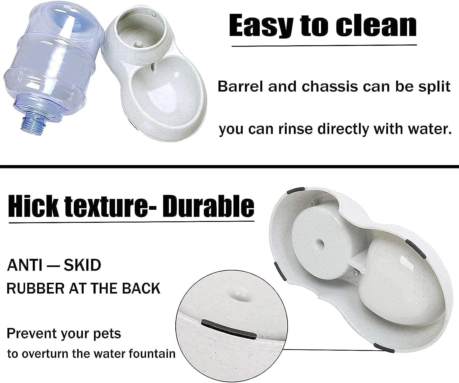 Automatic Dog Feeders, Dog Feeder Dispenser for Large Dogs, 3 Gallon Gravity Automatic Dog Cat Feeder Station, Dry Food Storage Container Bowl for Adult Dogs