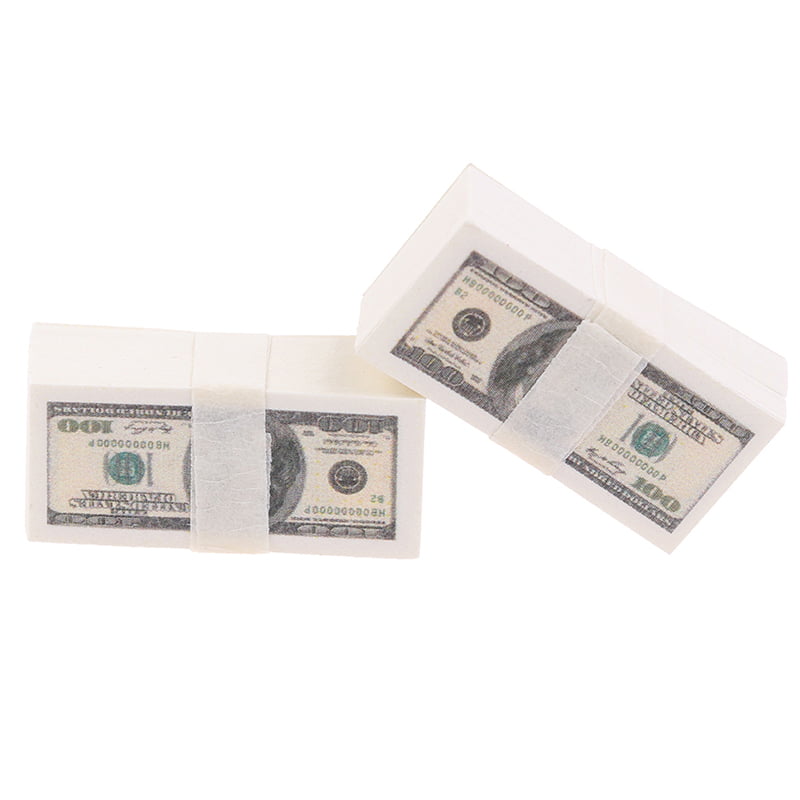 100 Sheets/set Mini Dollar 1:12 Dollhouse Miniature Life Money Us $100 Bankno SE
