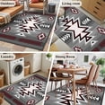 thumbnail image 6 of 4x6 Washable Area Rug, Gray Pattern Retro Bohemian Non-Slip Rectangle Rug for Living Room Office, Square Abstract Geometric Indoor Accent Floor Mat for Home Decor, 6 of 9