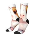 thumbnail image 1 of Balery Cartoon Guinea Pig Calcetas Largas con Estampado para Hombre y Mujer – Suaves y Transpirables, Talla Única (US 5-11), 1 of 6