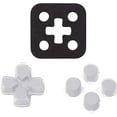 thumbnail image 6 of eXtremeRate Two-Tone New Hope Gray & Clear Dpad Action Buttons Replacement D-pad Face Buttons for PS5 Controller BDM-010/020/030/040, 6 of 8