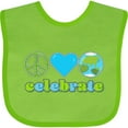 thumbnail image 3 of Inktastic Celebrate Earth Day Peace Love Earth Boys or Girls Baby Bib, 3 of 4