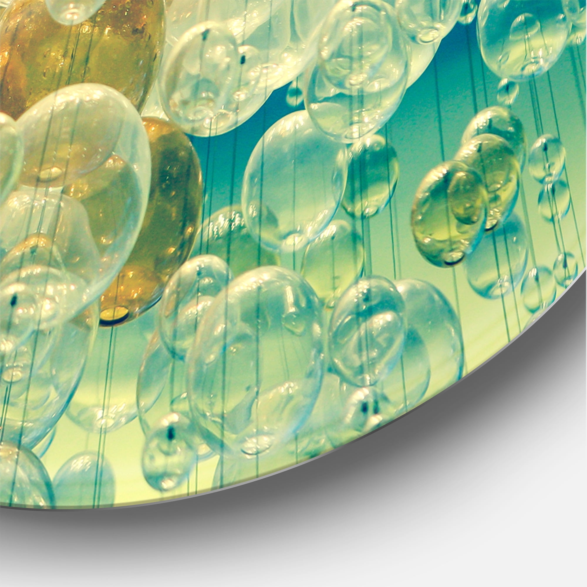 Designart 'Chandelier In The Form of Balls Abstract Art I' Modern Circle Metal Wall Art 29x29 - Disc of 29