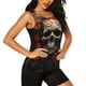 thumbnail image 2 of Balery Vintage Butterfly Flower Skull Camiseta sin mangas estampada ligera para mujer, tops de entrenamiento sin mangas, camisetas de yoga transpirables de secado rápido.-X-Large, 2 of 7