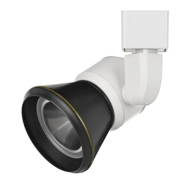 Benjara BM220631 10W Intégré Cône Tête LED Métal Rail Fixture&44; Blanc & Noir