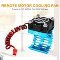 thumbnail image 4 of Disipador De Calor Del Motor Disipador De Calor Del Motor Disipador de calor de motor sin escobillas con ventilador de refrigeración de 5 V para coche RC 1/14 1/16 1/18 (azul), 4 of 8
