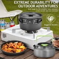 thumbnail image 6 of Ktaxon 27pcs Camping Cookware Mess Kit Outdoor Cooking Kit for 4 People Portable, 6 of 9