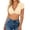 Beige, variant on Women's Oktoberfest Dirndl Blouse Crop Top V Neck Short Sleeve Button Wrap Slim Fit Beer Festival Costume Casual Party Top M