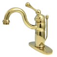 thumbnail image 1 of Kingston Brass Kb1402Bl Grifo Monobloque Victoriano Para Baño, Latón Pulido, 1 of 1
