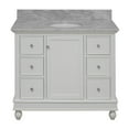 thumbnail image 7 of Bella 42" Bathroom Vanity with White Cabinet and Carrara Marble Top, 7 of 7