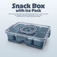 thumbnail image 6 of Cook with Color 8-Compartment Snack Box Food Storage Carrier, Charcuterie Container with Ice Pack, Portable and Dishwasher Safe, Leak Proof, Blue, 6 of 10