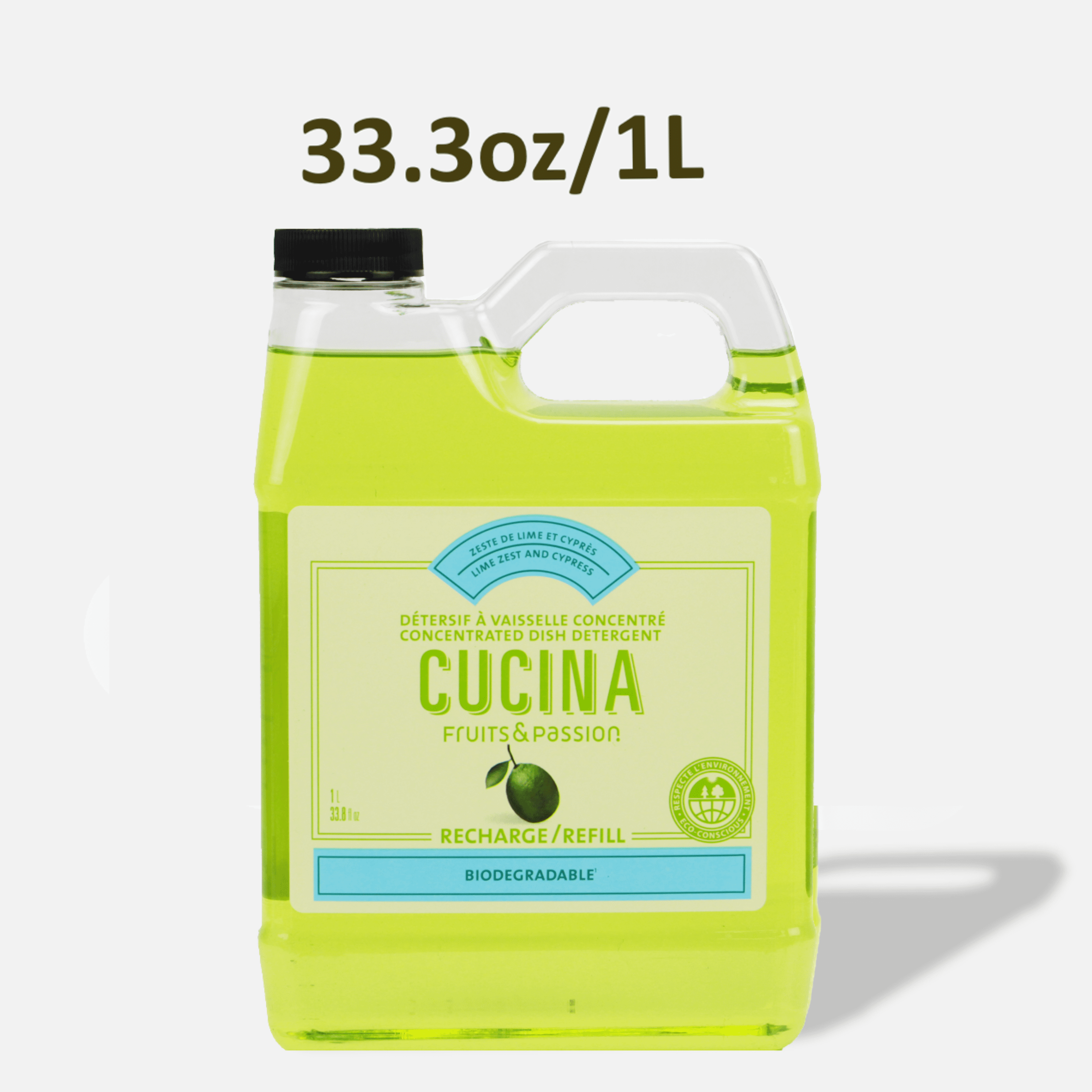 Cucina Lime Zest & Cypress Fruit & Passion Dish Soap Refill 33.8oz