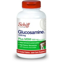 Schiff Glucosamine 1500mg Plus MSM and Hyaluronic Acid, Joint Supplement 150 ct