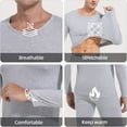 thumbnail image 5 of MANIFIQUE Thermal Underwear for Men Set Crewneck Ultra Thin Long Johns Top & Bottom Set, 5 of 6