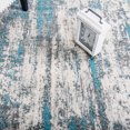 thumbnail image 3 of Tapis de Style Bohème Blanc Bleu Abstrait, Tapis de Salon Moderne Gris Multicolore, 3 of 6