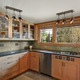 thumbnail image 2 of LNC Track Lighting Industrial Wood Canopy Ceiling Lights 3-Light Adjustable, 2 of 7
