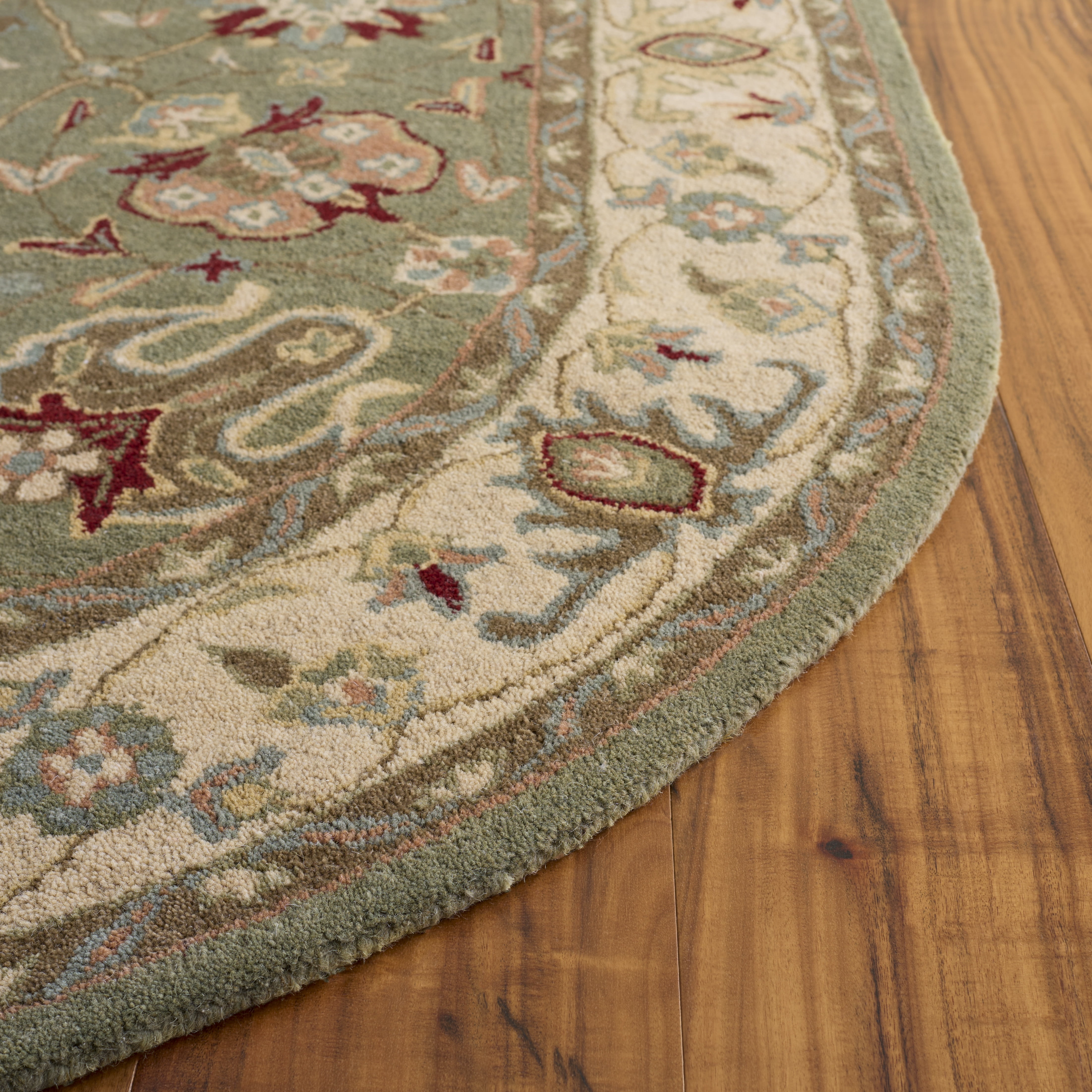 SAFAVIEH Antiquity Lilibeth Oriental Wool Area Rug, Sage, 4'6" x 6'6" Oval