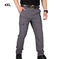 thumbnail image 2 of Qarigey Pantalones Cargo de secado rápido para hombre, impermeables, de fondo largo, de gran tamaño, transpirables, para senderismo, Prendas para la parte inferior del cuerpo Gris 4XL, 2 of 6