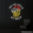 thumbnail image 3 of Glowneon Ho Ho Hold My Beer Neon Sign, Beer Cup Santa Hat LED Sign, Bar Restaurant Beer Club Décor, 3 of 5