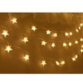 thumbnail image 1 of Cadena de luces LED con forma de estrella diseñada en 3D, resistente al agua y extensible para decoración interior y exterior, bombillas de bajo consumo en blanco cálido y colorido, cadena de luces, 1 of 8