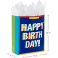 thumbnail image 3 of 15" Extra Large Birthday Gift Bag with Tissue Paper (Happy Birthday, Red, Blue, Yellow, Green) for Kids, Teachers, Coworkers, Friends, 3 of 4