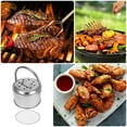 thumbnail image 3 of ETHZZLE 1Set Portable Camping Fire Pit and Barbecue Grill Plated Silver Iron Rack with Spark Guard for Safety, 3 of 8