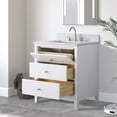 thumbnail image 2 of Vanity Art 30" Bathroom Vanity with Sink and Engineered Marble Top, Freestanding Storage Cabinet with 2 Drawers and 1 Flip Down Tray, 2 of 9