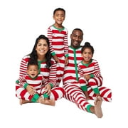 Shuttle tree Matching Family Pajamas Christmas Red Striped Jammies Clothes Mum and Me Holiday Cotton Pjs Women Men