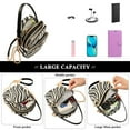 thumbnail image 5 of FORMRS Crossbody Bag for Women Quilted Travel Shoulder Cell Phone Purse with Chain Strap Handbag, Black Lines, 5 of 7