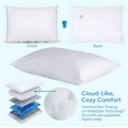 thumbnail image 3 of Mediflow Fiber Water Pillow: Adjustable Pillow for Neck Pain Relief, Pillow for Side, Back, and Stomach Sleepers, The Original Inventor of The Water Pillow, Clinically Proven Bed Pillow (Single Pack), 3 of 10