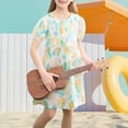 thumbnail image 7 of AUNVITO Little Girls Cotton Dress Sleeveless Casual Summer Sundress Flower Printed Jumper Skirt, 7 of 7