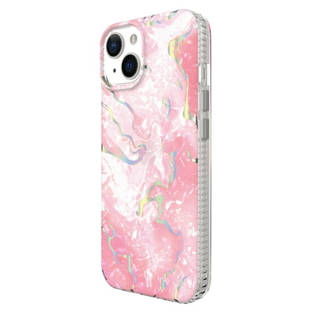 onn. Phone Case for iPhone 14 / iPhone 13 - Pink Pearlescent Swirl