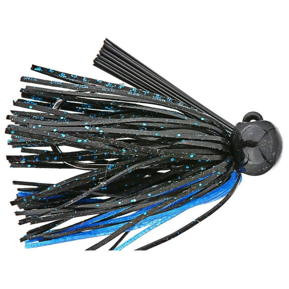 Bass Patrol Silicone Western Football Jig (Black/Blue, 1/4 oz)